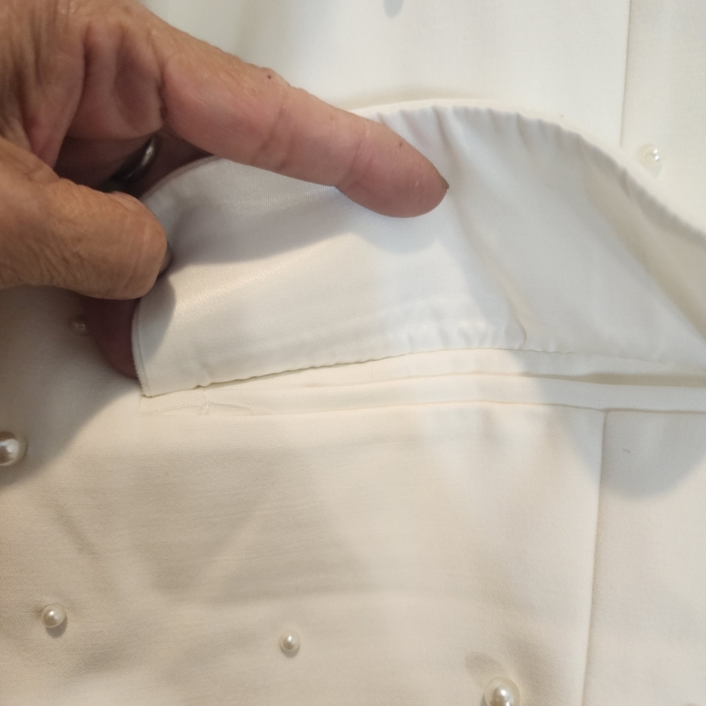 Orttu Naoki Jacket Pearls Loss Fit Retail $295 Color: Off-White Nwot One Size — image 8 of 8